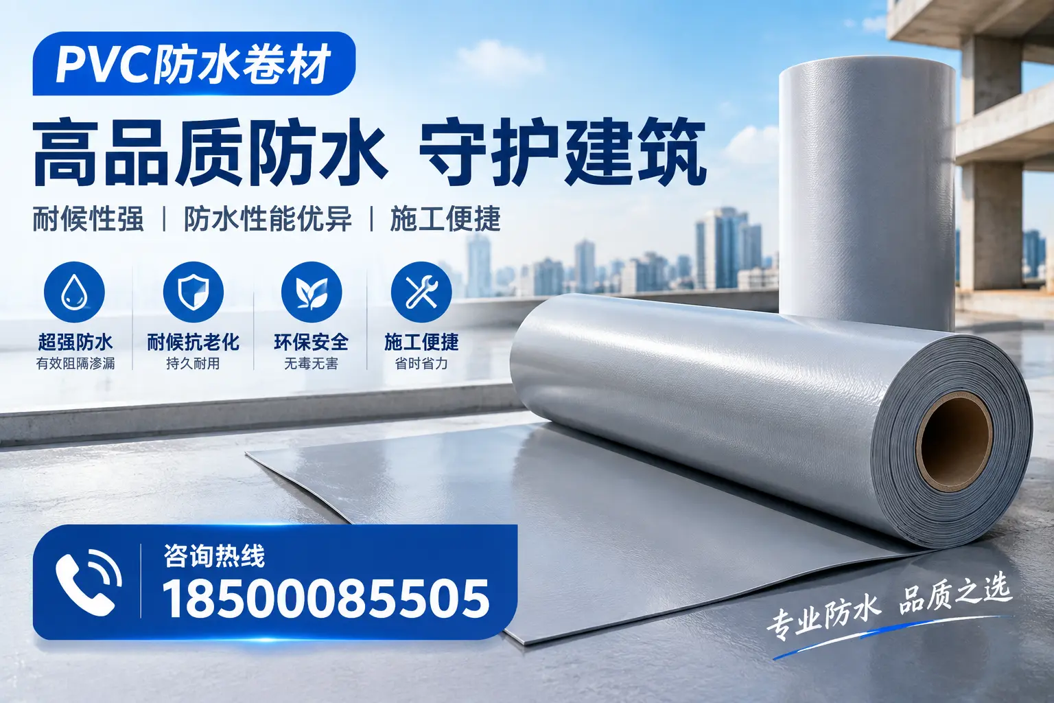 PVC防水卷材的防水效果评测,适合西安的科学依据