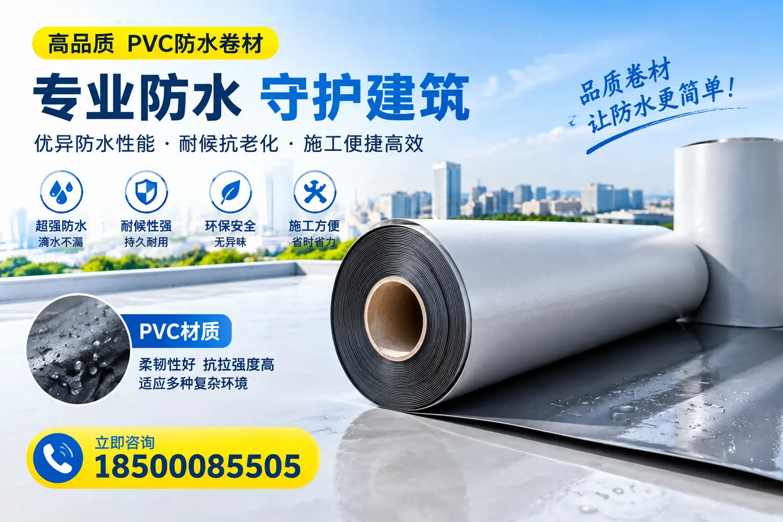 PVC防水卷材的安全性分析,西安居民需了解的知识